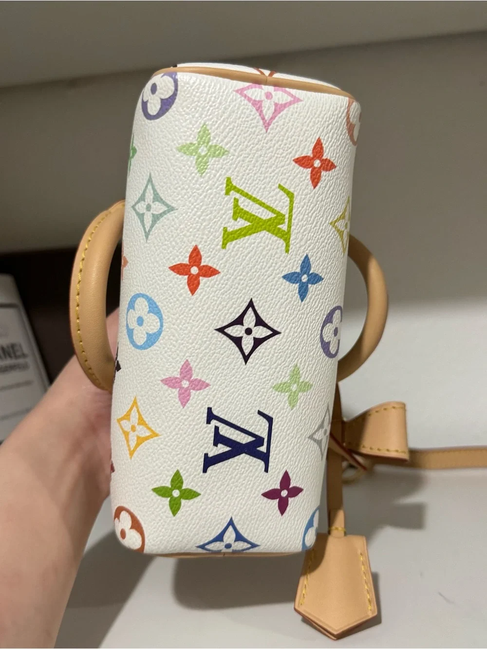 Louis Vuitton White Murakami Monogram Nano Speedy - Picture 9 of 10